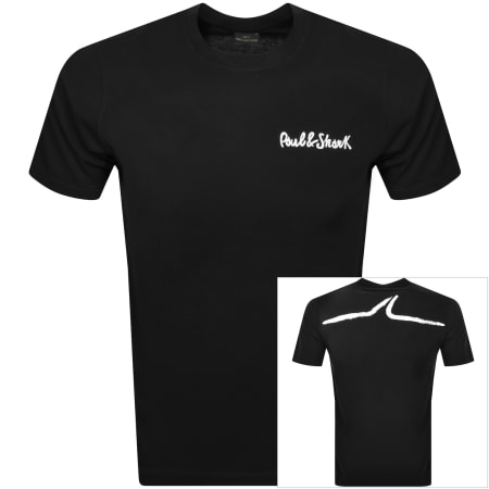 Tシャツ・カットソー PAUL  SHARK Men T Shirts C0P1239 11G BLACK Paul And Shark Metal Logo T Shirt Black | Mainline Menswear